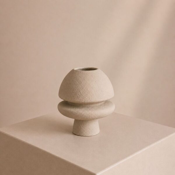 Κεραμικό διακοσμητικό βάζο Brown Elephant με textured υφή και sculptural minimal σχεδιασμό για contemporary διακόσμηση σαλονιού.