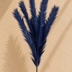 Μπλε διακοσμητικό κλαδί pampas ύψους 100 εκατοστών για βάζα και σύγχρονη διακόσμηση εσωτερικού χώρου